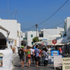 Centrum ingang Mykonos strandvakantie Griekse Cycladen