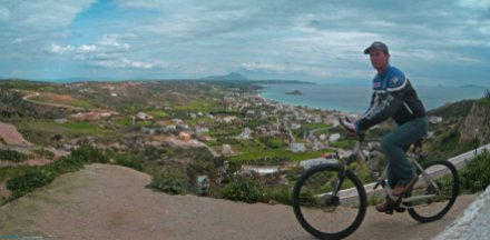 fietsen op vakantie in kos griekenland, zon zee strand 3
